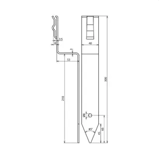 Dehn & Söhne Abstandshalter 290001 verst. Ausf. 300mm