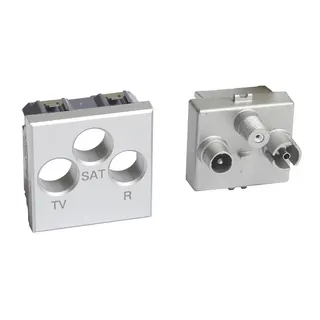 Bticino Antennendose Axolute TV-R-SAT 2 Modul Alu