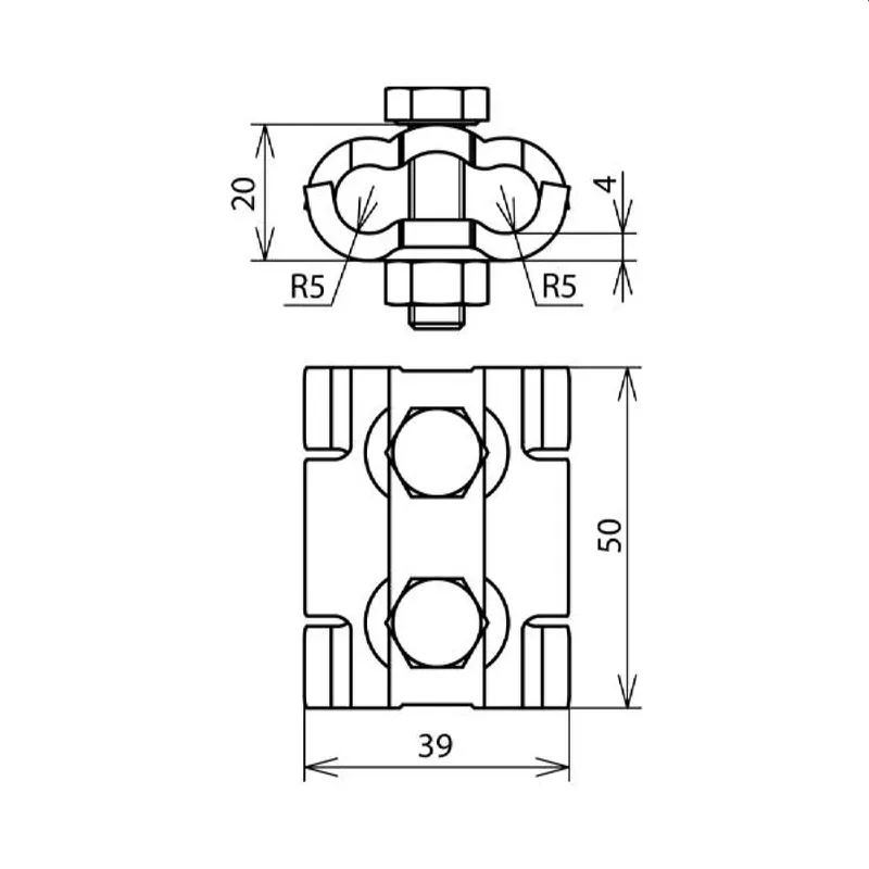 Dehn & Söhne Parallelverbinder 305007 Cu M8