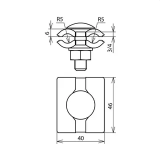 Dehn & Söhne Parallelverbinder 306020 St/tZn Rd 8-10mm