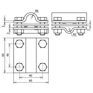 Dehn & Söhne Kreuzstück 319202 DIN 48845E St/tZn