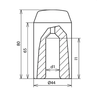 Dehn & Söhne Schlagkopf 625002 St/blank 25mm