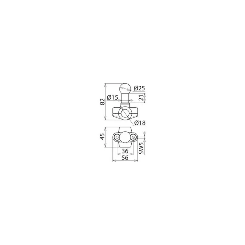 Dehn & Söhne Kugelfestpunkt 725018 KFP 25 RL 18 für Rd-Leiter 18mm