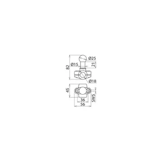 Dehn & Söhne Kugelfestpunkt 725018 KFP 25 RL 18 für Rd-Leiter 18mm