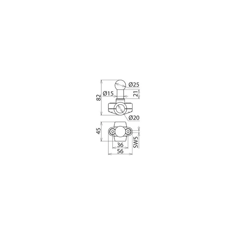 Dehn & Söhne Kugelfestpunkt 725020 KFP 25 RL 20 für Rd-Leiter 20mm