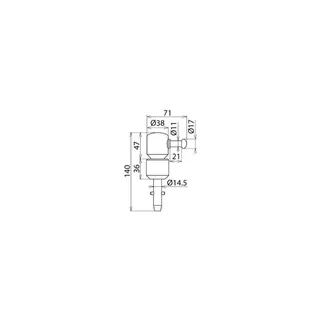 Dehn & Söhne Schaltstangenkopf 765009 SSK SQ mit Spindel