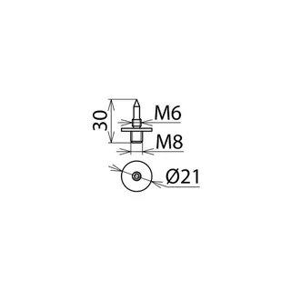 Dehn & Söhne Nadel-Elektrode 766925 EL M8 S PHE PHV m. Gewindebolzen
