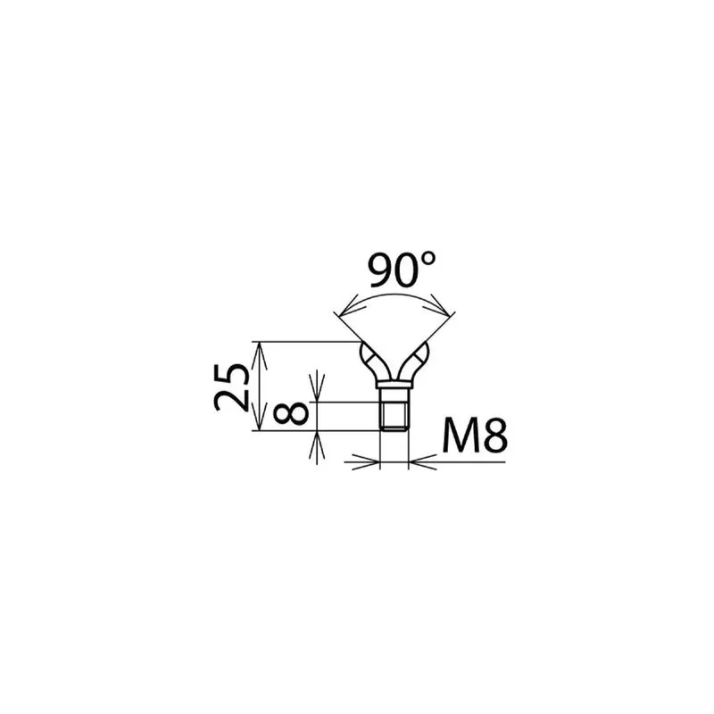 Dehn & Söhne V-Elektrode 766927 EL M8 V PHE PHV m. Gewindebolzen