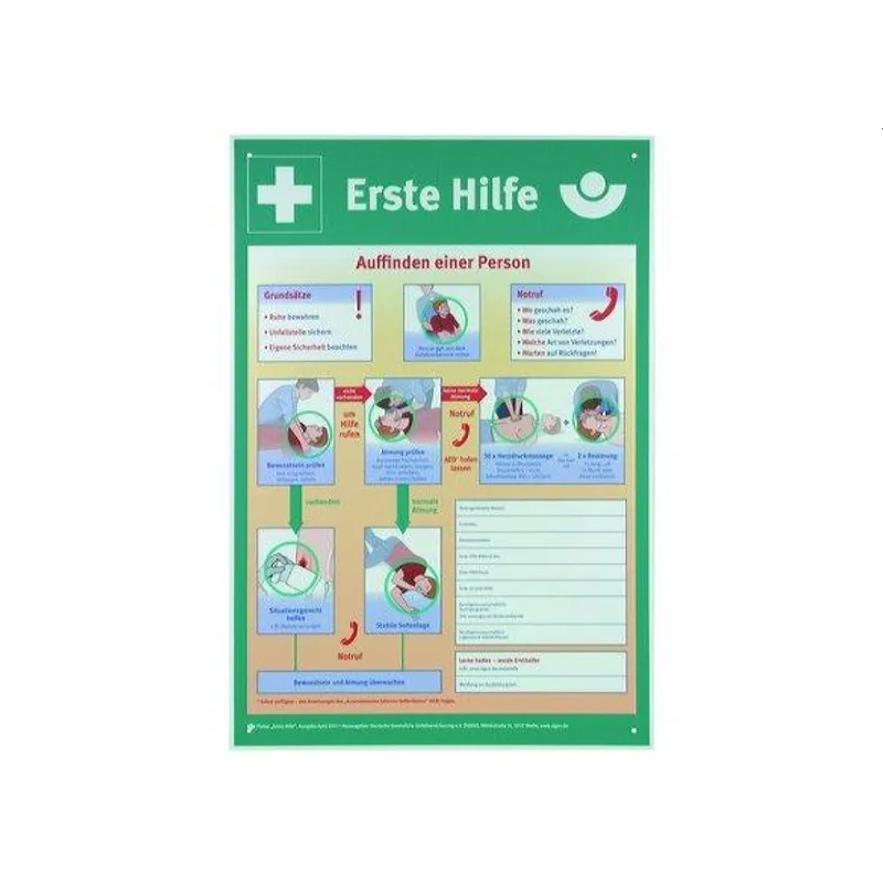 Dehn & Söhne Hinweisschild WHS AH EH Erste-Hilfe-Aushang (BGI510)
