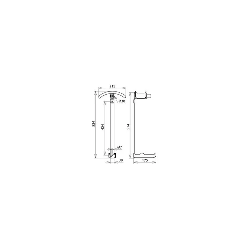 Dehn & Söhne Haltevorrichtung 700000 HV EKV ES30 für Stangen D30mm