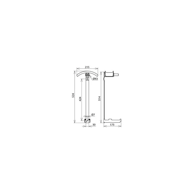 Dehn & Söhne Haltevorrichtung 700002 HV EKV ES40 für Stangen D40mm