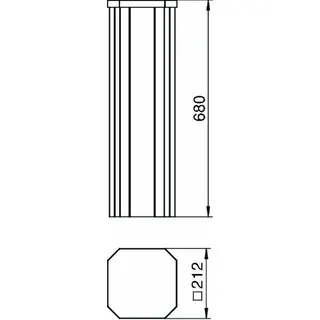 OBO Installationshalbsäule ISSHS4 61OT3LGR mit Systemöffnung 80 – Bild 2