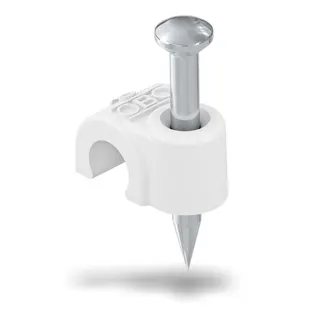 OBO ISO-Nagel-Clip 2004 für Kabel 4mm L: 18mm RW reinweiss