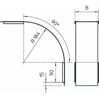OBO Deckel Vertikalbogen DBV 60 100 F FS fallend – Bild 2
