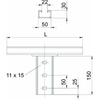OBO Kopfplatte KI8 CPS5-1-300FT für IS 8-Stiel – Bild 2