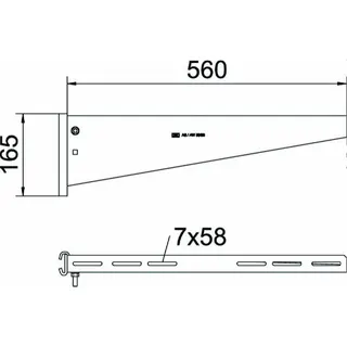 OBO Stielausleger AS 55 56 FT für IS 8-Stiel – Bild 2