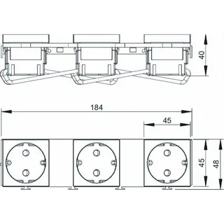 OBO Modulträger MT45V 3 3WS V 3x1fach – Bild 2