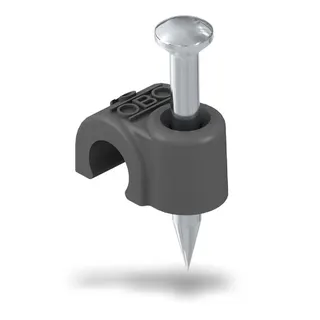 OBO ISO-Nagel-Clip 2007 für Kabel 7mm L: 25mm tiefschwarz