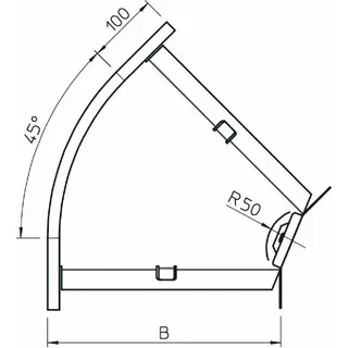 OBO Bogen RB 45 615 FS 60x150 vz horiz. 45Grad – Bild 2
