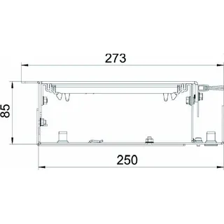 OBO Kanaleinheit estrichbündig OKB U 25085 BLON 250x93 – Bild 2