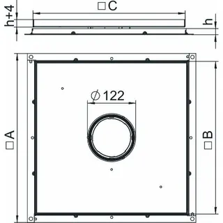 OBO Rahmenkassette RKF3 V3 10 für Tubus 383x383x10 – Bild 2