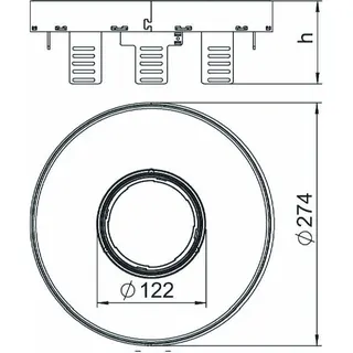 OBO Runde Kassette RKFRN2UZD3R7VS25 für Tubus D: 275mm – Bild 2