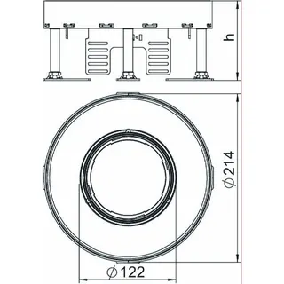 OBO Schwerlastkassette RKFR2 4 SL2V2 20 für Tubus 20 kN 215mm – Bild 2