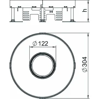 OBO Schwerlastkassette RKFR2 9 SL2V2 25 für Tubus 20 kN 305mm – Bild 2