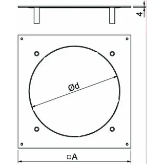 OBO Schwerlast-Montagedeckel DUG 350-3 R9SL 350-3 382x382x59 f. Gr R9 – Bild 2