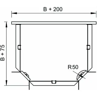 OBO T-Abzweigstück RT 130 FS 110x300mm vz – Bild 2