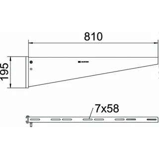 OBO Stielausleger AS 55 81 FT tauchfeuerverzinkt – Bild 2