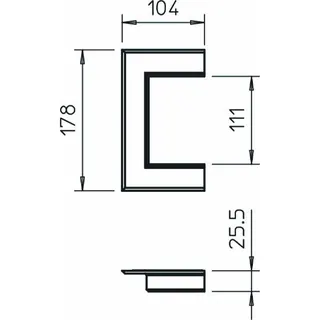OBO Alu-Wandabschlussblende G-AWAO70110RW reinweiss offene Ausf. – Bild 2