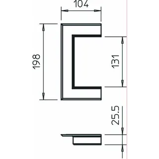OBO Alu-Wandabschlussblende G-AWAO70130RW reinweiss offene Ausf. – Bild 2