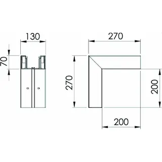 OBO Ausseneck GK-A70130 70x130mm cremeweiss – Bild 2