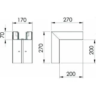 OBO Ausseneck GK-A70170 70x170mm cremeweiss – Bild 2