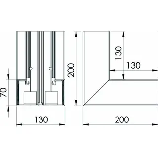 OBO Inneneck GK-I70130LGR lichtgrau 70x130mm – Bild 2
