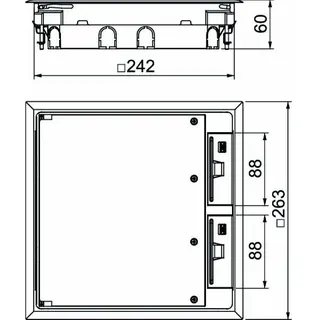 OBO Geräteeinsatz GES9 55UV7011 eisengrau – Bild 2