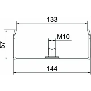 OBO Mittenabhängung MAH60/150FS f. Kabelrinne B150mm – Bild 2