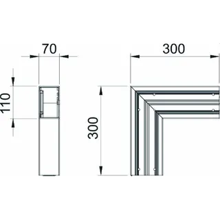 OBO Flachwinkel GK-F70110 70x110mm cremeweiss – Bild 2