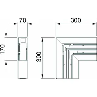 OBO Flachwinkel GK-F70170 70x170mm cremeweiss – Bild 2