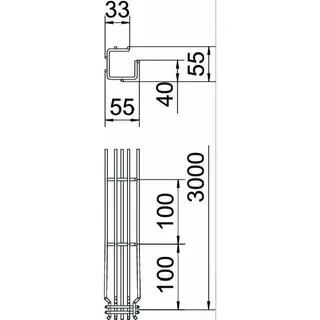 OBO G-Gitterrinne Magic G-GRM 50/50V4A 55x55x3000mm Edelstahl – Bild 2
