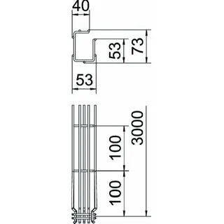 OBO G-Gitterrinne Magic G-GRM 75/50 75x50x3000mm V2A Edelstahl – Bild 2