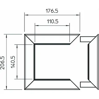 OBO Wandabschlussblende TWVR 140x110mm reinweiss Aluminium – Bild 2