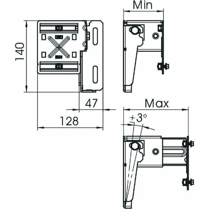 OBO Befestigungskonsole BKN12020 bandverzinkt 120-205