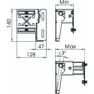 OBO Befestigungskonsole BKN12020 bandverzinkt 120-205