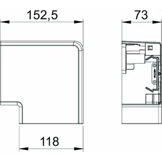OBO Flachwinkel GK-FH70110LGR lichtgrau 70x110mm – Bild 2