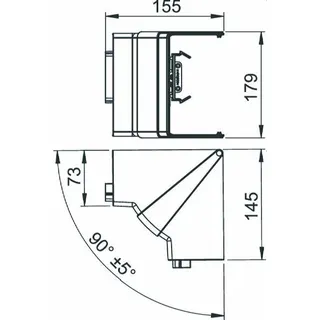 OBO Inneneckhaube variabel GK-IH70170CW cremeweiss 70x170mm – Bild 2