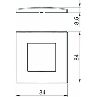 OBO Abdeckrahmen AR45-F1 SWGR Modul 45 1fach schwarzgrau – Bild 2