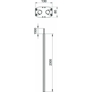 OBO Installationssäule ISSDM45FEL Boden/Decke – Bild 2