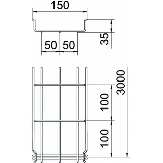 OBO Gitterrinne GRM GRM 35/150FT tauchfeuerverzinkt – Bild 2